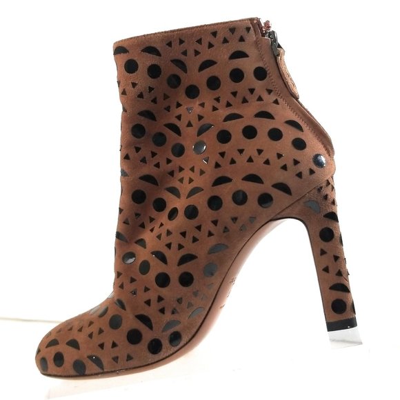 Alaia Women Ankle Geometric Booties Size 35.5 - Picture 2 of 13